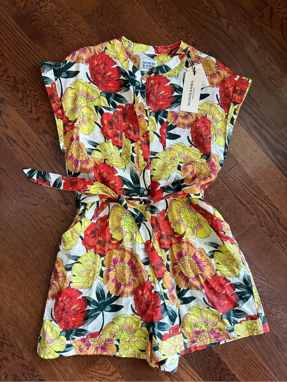 Scotch & Soda by Anthropologie. Floral Belted Romper.